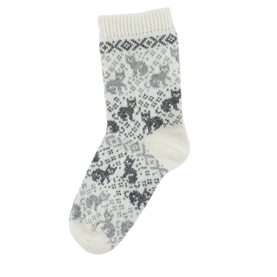 Wool socks for men with cat design