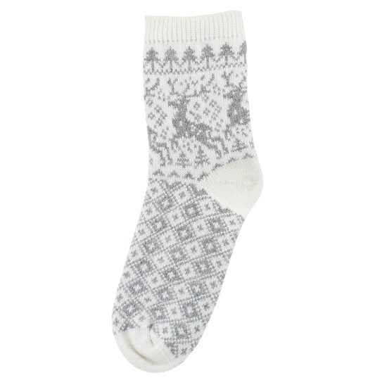 Wool socks for men with deer design