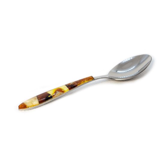 Spoon with Amber Elements, 9 cm