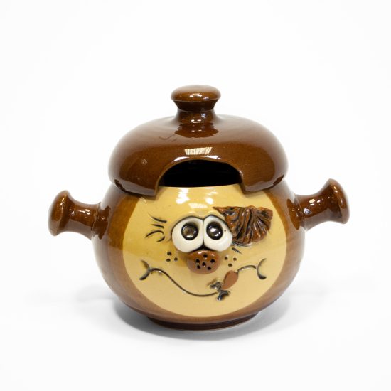 Ceramic Honey Pot with Face