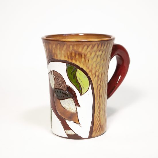 Ceramic Mug, Bird Theme, Brown