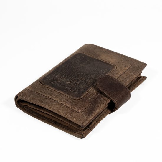 Men's Wallet from Genuine Leather, Latvia, Brown, 13 x 10 cm