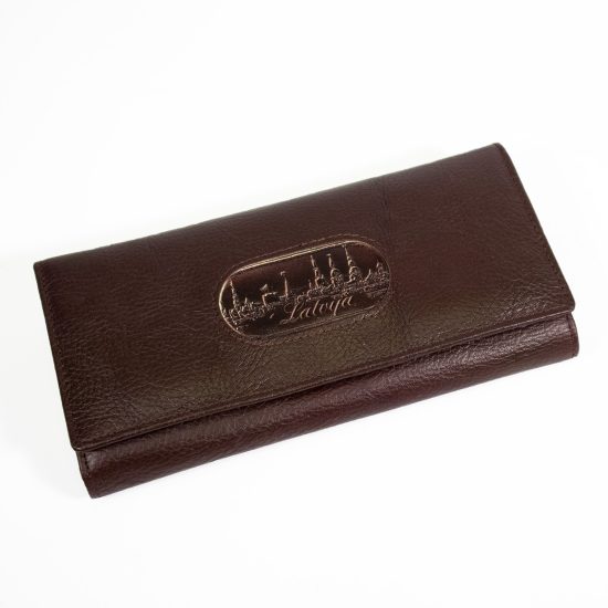 Women's Wallet from Genuine Leather, Latvia, Burgundy, 9 x 19 cm
