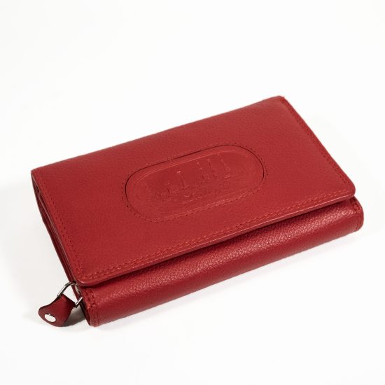 Women's Wallet from Genuine Leather, Latvia, Red, 10 x 16 cm