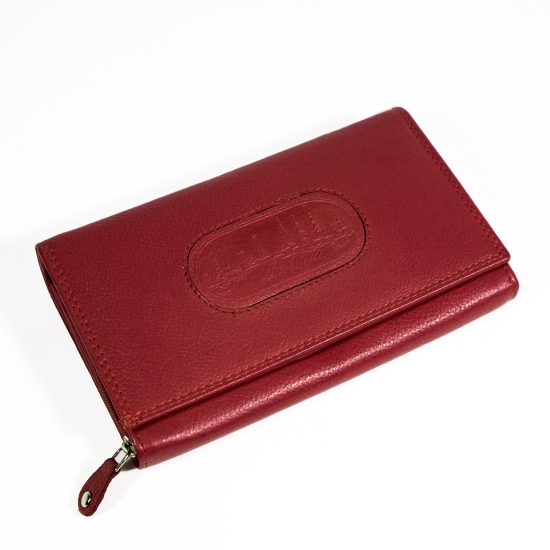 Women's Wallet from Genuine Leather, Latvia, Red, 10 x 17 cm
