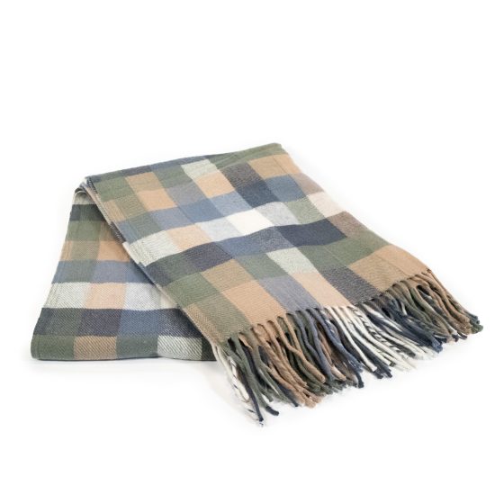 Woolen Throw Blanket with Pattern, Multi-color, 125x190 cm