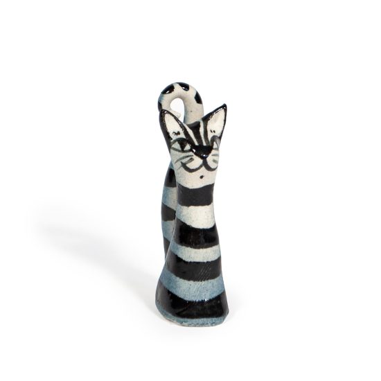 Ceramic Cat Figure, 6 cm