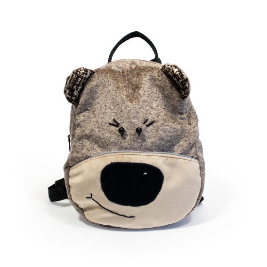 Kids Backpack – Bear, Dark Ash color