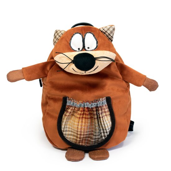Kids Backpack - Cat, Copper Red