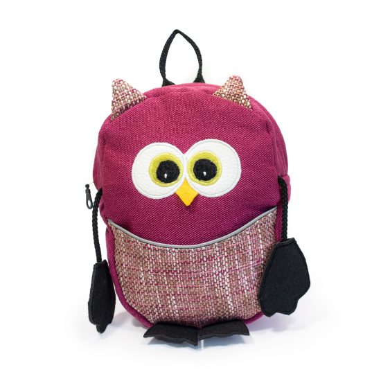 Kids Backpack – Owl, Small size, Pink