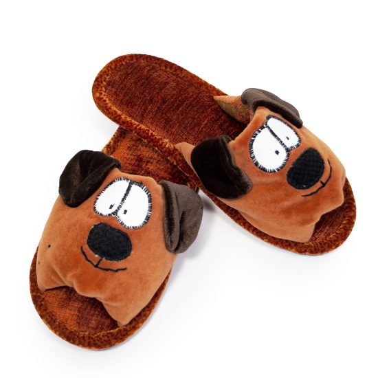 Soft Slippers – Dog, size 39-40, Copper red