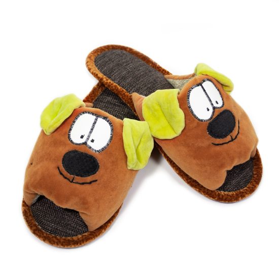 Soft Slippers – Dog, size 41-42, Copper red
