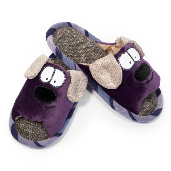 Soft Slippers – Dog, size 37-38, Purple