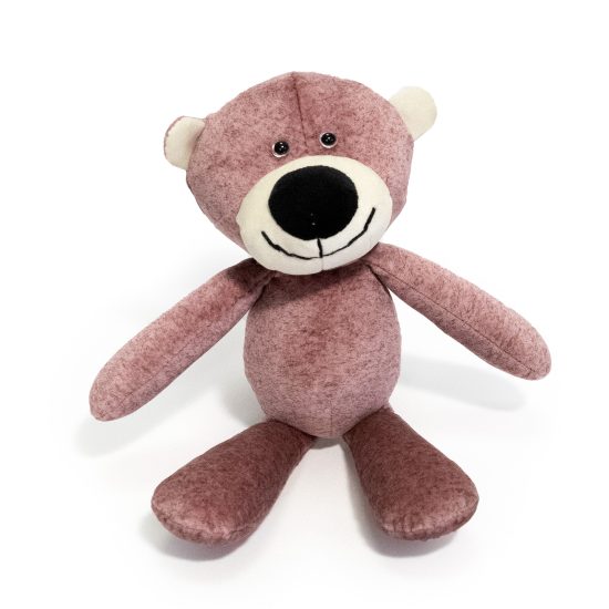 Soft Toy Teddy Bear, Metallic Pink