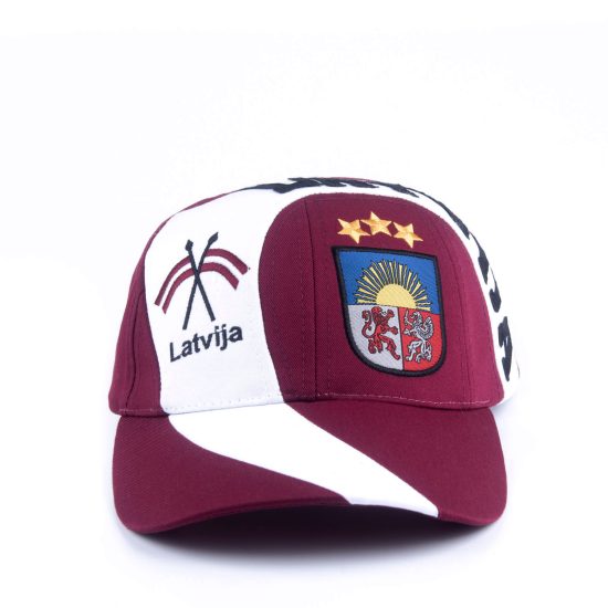 Baseball Cap LATVIJA with Coat of Arms, Two-color