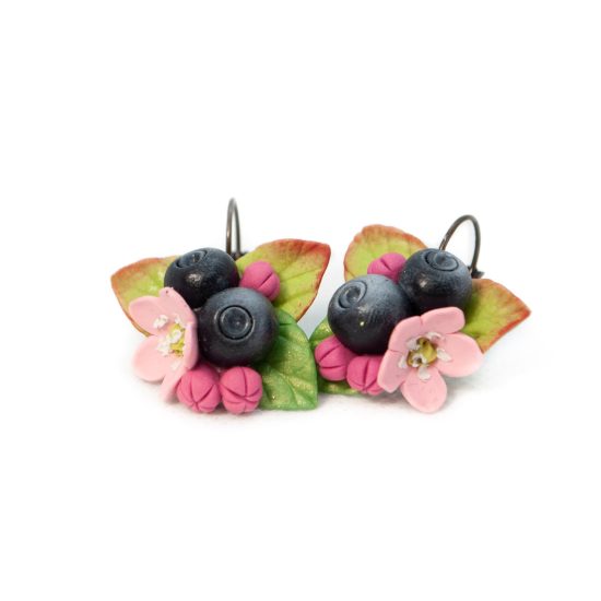 Leverback Earrings – Blueberries