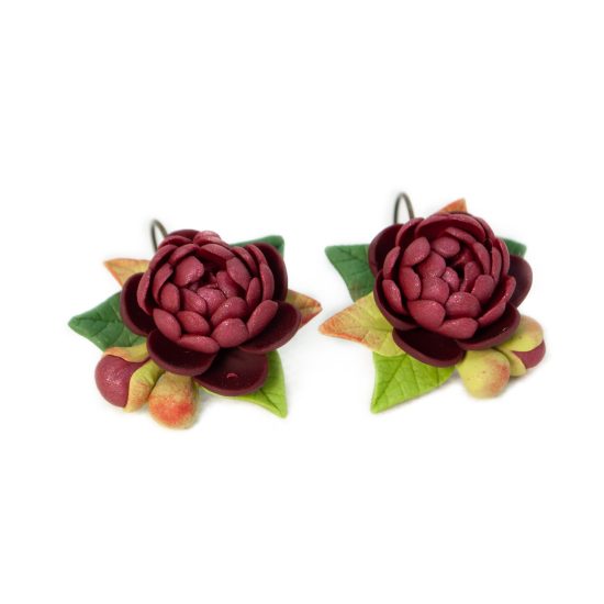 Flower Leverback Earrings – Peonies
