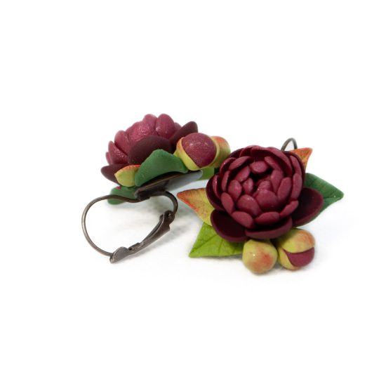 Flower Leverback Earrings – Peonies
