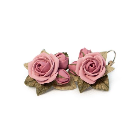 Flower Leverback Earrings – Roses