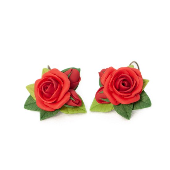 Flower Leverback Earrings – Roses