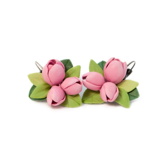 Flower Leverback Earrings – Tulips