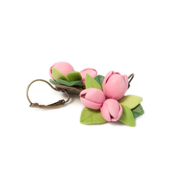 Flower Leverback Earrings – Tulips