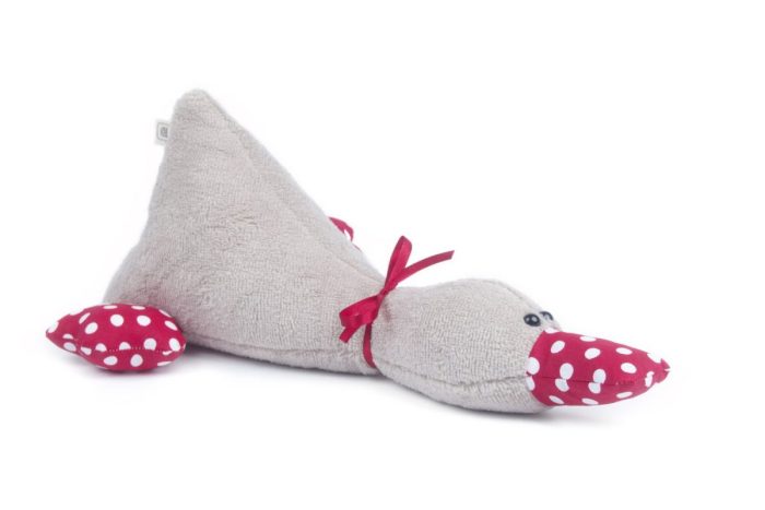 Little duck with red ribbon - sleeping toy