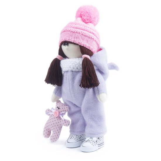 Little Miss Doll with Pink Hat, 33 cm