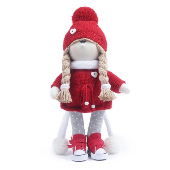 Little Miss Doll with Red Hat, 33 cm