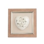 Framed Ceramic Wall Decor, "Heart Full of Flowers”, 16x16 cm