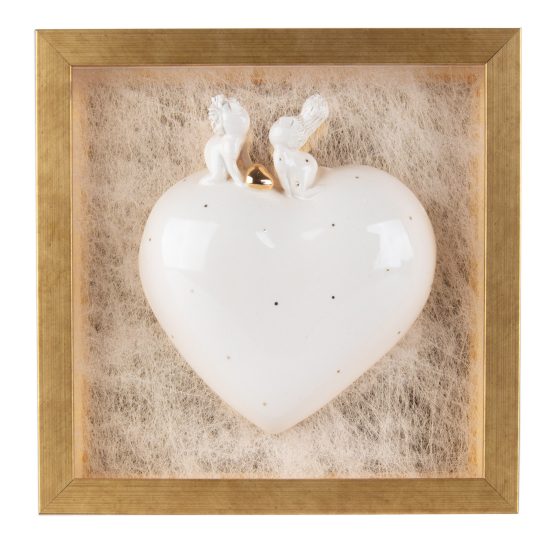 Framed Ceramic Wall Decor "Heart Full of Love", 20x20 cm