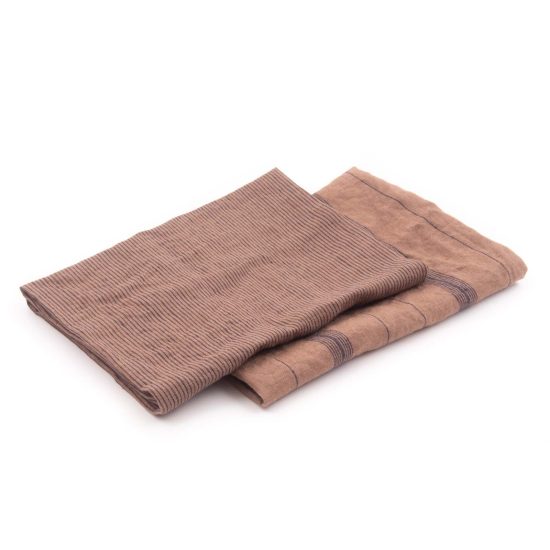 Linen Kitchen Towel Set, Brown, 2 pcs, 44x70 cm