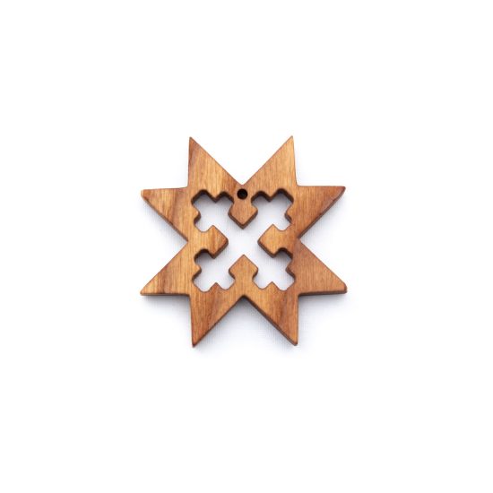 Latvian Ethnographic Symbol - Morning Star with Mara's Cross, 7 cm