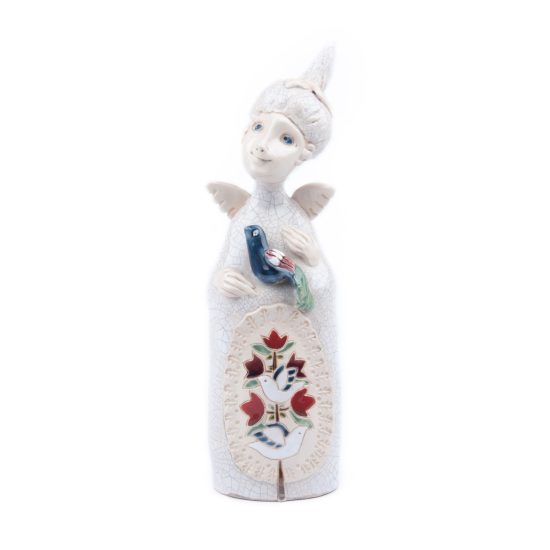 Porcelain Angel Figure with Bird