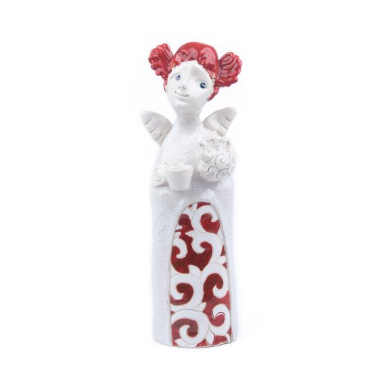 Porcelain Angel Figure with Teapot