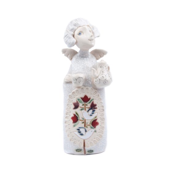 Porcelain Angel Figure with Teapot