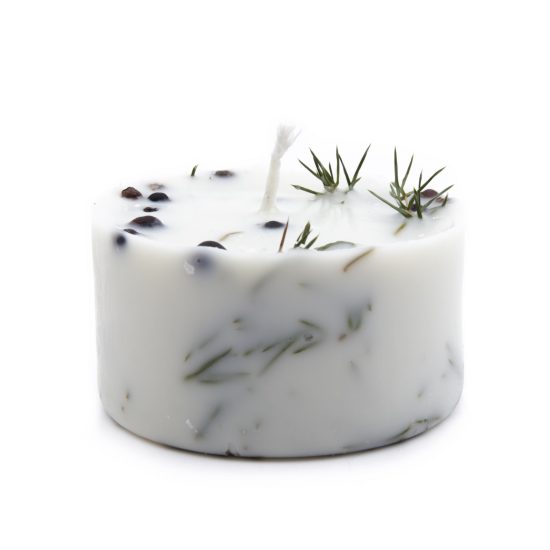 Soy Wax Candle with Juniper Berries and Twigs, Juniper Aroma