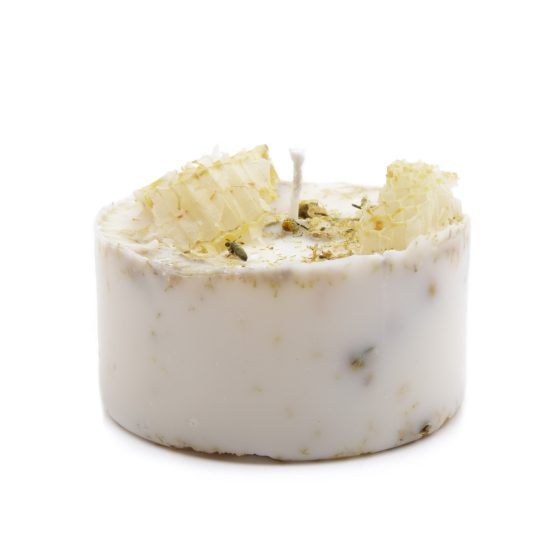 Soy Wax Candle with Honey Cells and Linden Aroma