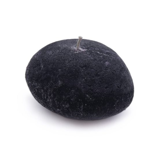 Stone Candle "Classic Pebble", Greyish Violet