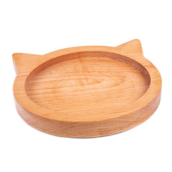 Wooden Snack Dish for Kids - Kitty