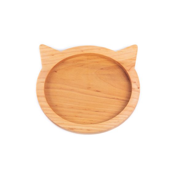 Wooden Snack Dish for Kids - Kitty