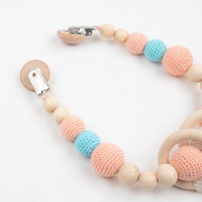 Baby gift set - stroller chain, rattle