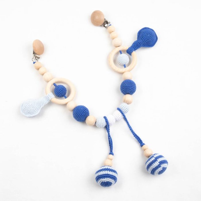 Baby gift set - stroller chain, pacifier holder, socks, toy