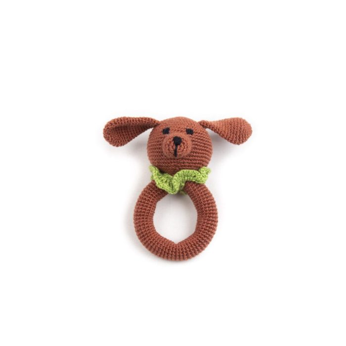 Baby gift set - rattle, pacifier holder, toy