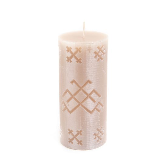Candle with Latvian Signs - Jumis