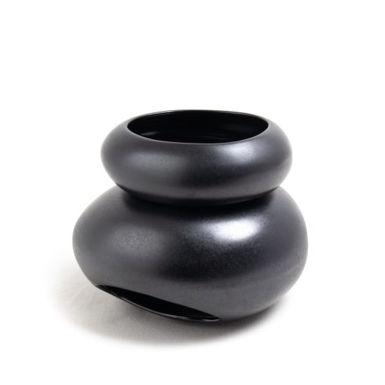 Ceramic Aroma Lamp, Black, 11 cm