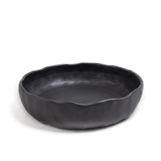 Ceramic Fruit Bowl, Black, ⌀22 cm