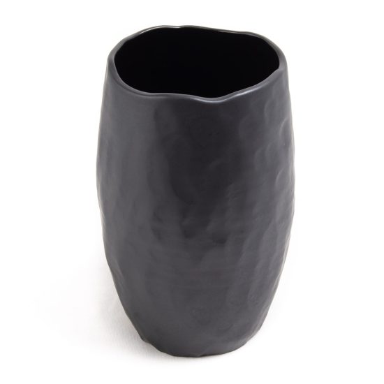 Ceramic Vase, Black, 19 cm