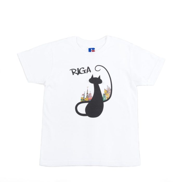 Kids t-shirt “riga - black cat”, digital print