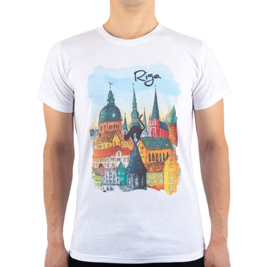 Men’s T-shirt “Riga”, Old Town, Colorful Sublimation